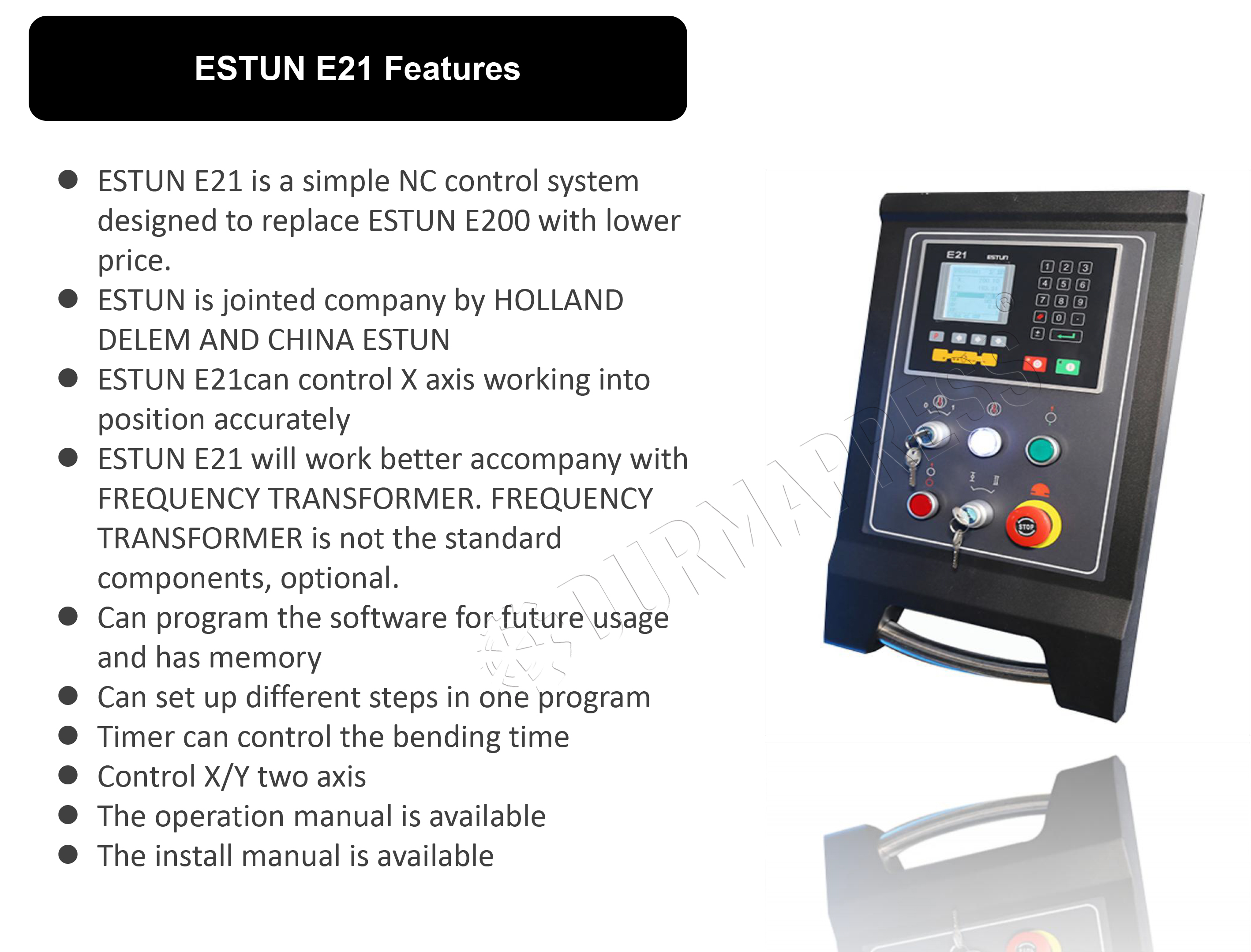 Introduction to E21 CNC system From ESTUN